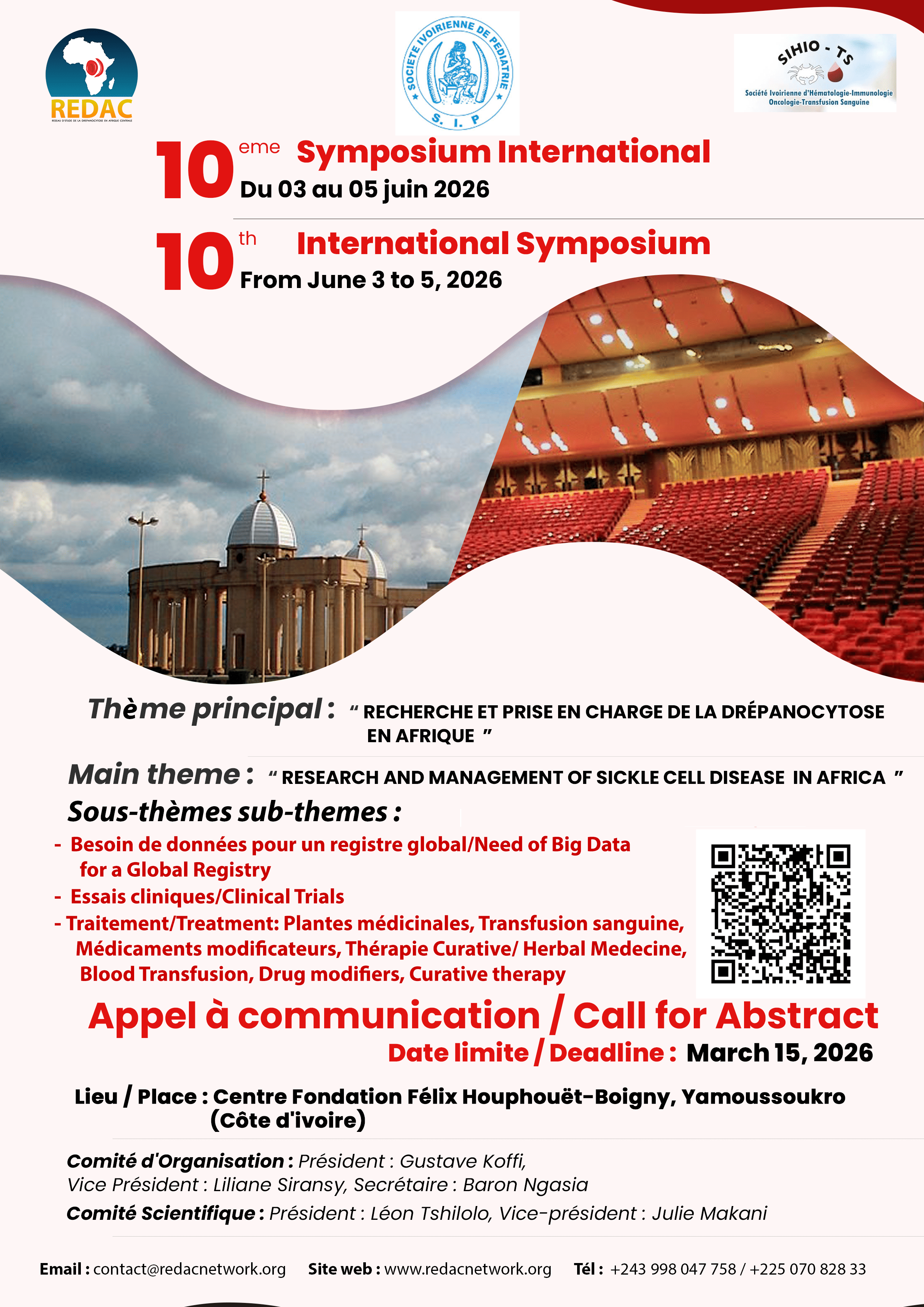 10ème Symposium international REDAC(Côte d&rsquo;Ivoire): Appel à soumissions de résumés.