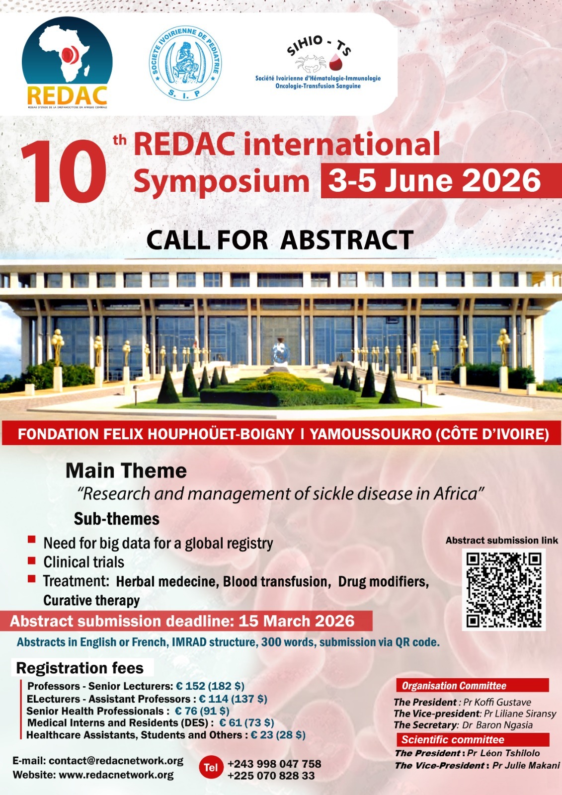 10ème Symposium international REDAC(Côte d&rsquo;Ivoire): Appel à soumissions de résumés.